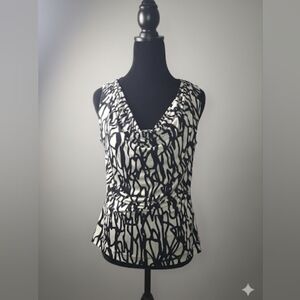 Calvin Klein Black and White blouse